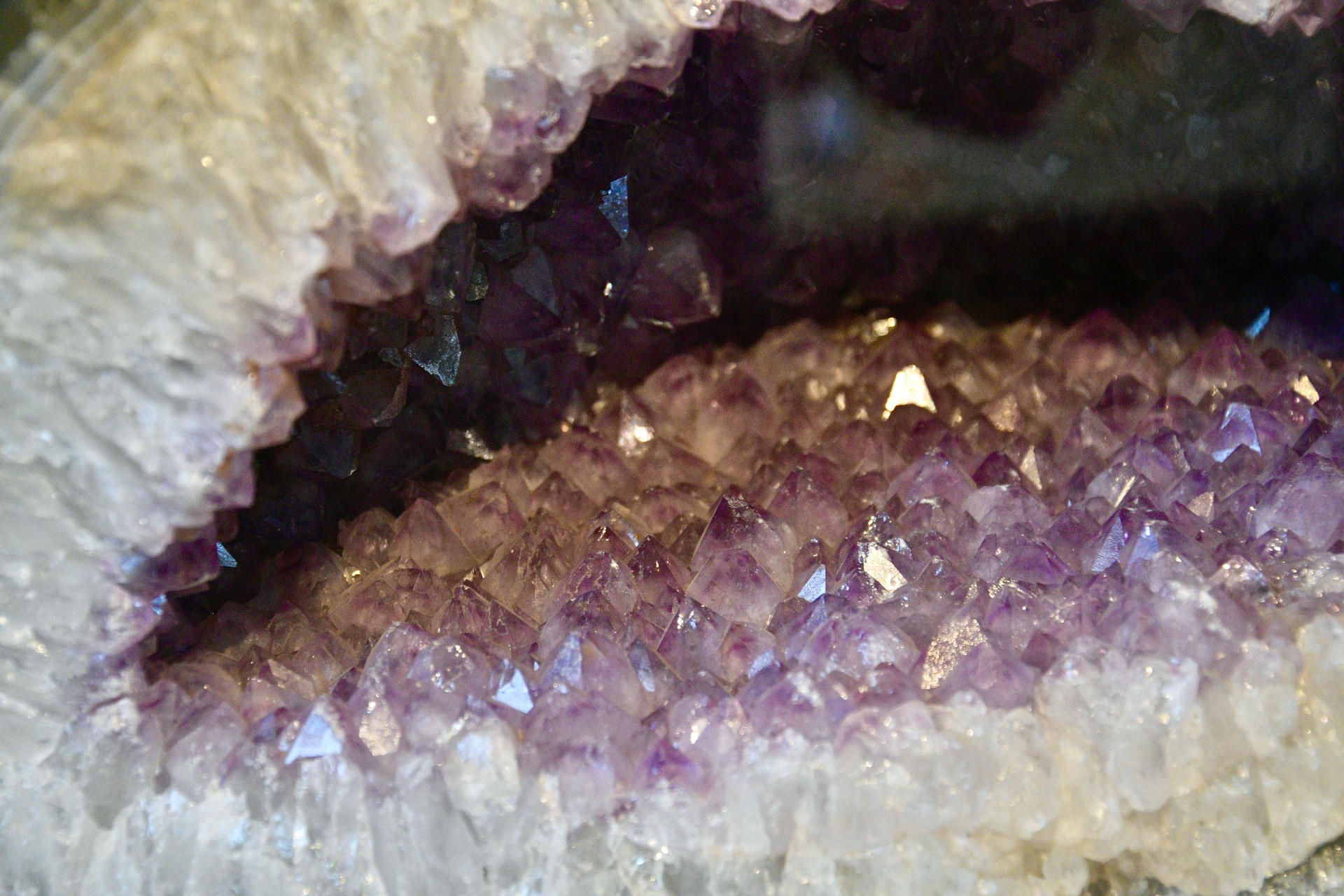 Amethyst, violet quartz beautiful gemstone formation