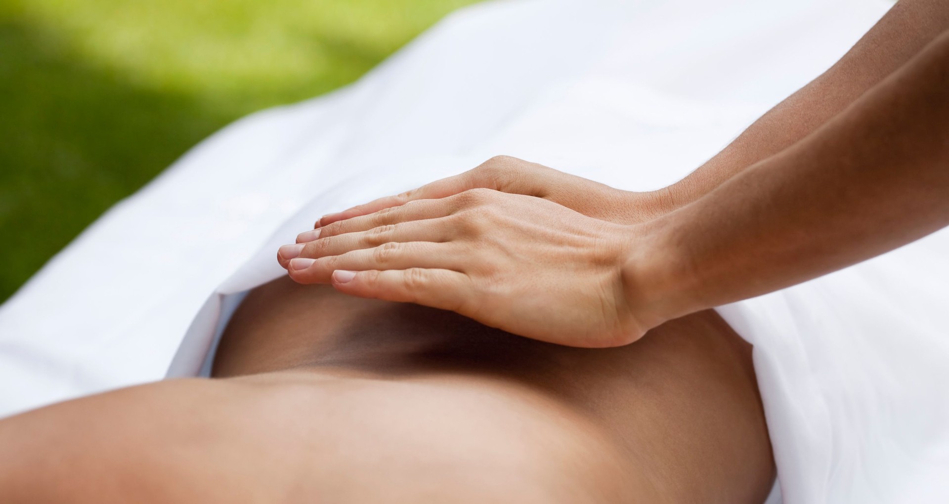 Reiki session in the garden